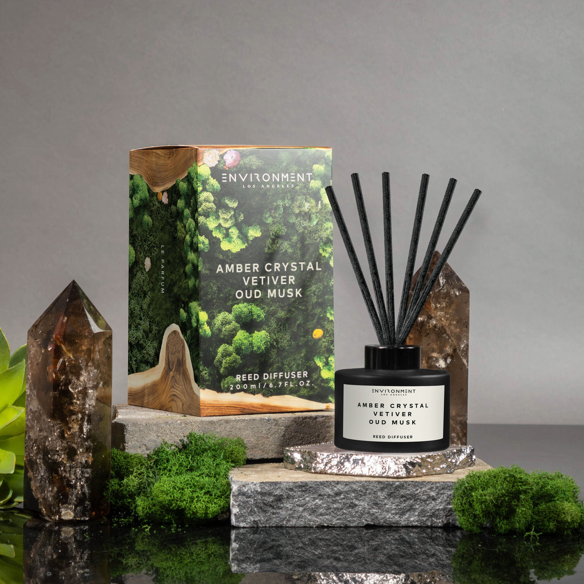 Amber Crystal | Vetiver | Oud Musk Diffuser (Inspired by Baccarat Rouge 540®) - Ornate Home
