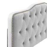 Amber Light Gray Tufted Performance Velvet King Platform Bed - Ornate Home