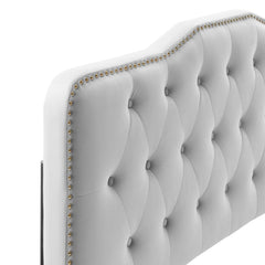 Amber Light Gray Tufted Performance Velvet King Platform Bed - Ornate Home