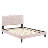 Amber Pink Performance Velvet Twin Platform Bed - Ornate Home