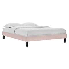 Amber Pink Performance Velvet Twin Platform Bed - Ornate Home