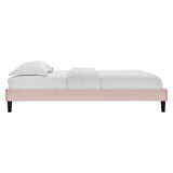Amber Pink Performance Velvet Twin Platform Bed - Ornate Home