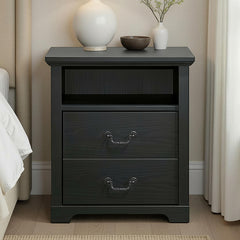 Amble Black Nightstand - Ornate Home