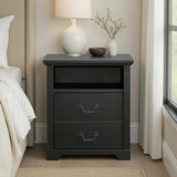 Amble Black Nightstand - Ornate Home