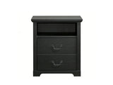 Amble Black Nightstand - Ornate Home