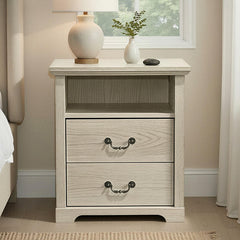 Amble Distressed Oak Nightstand - Ornate Home
