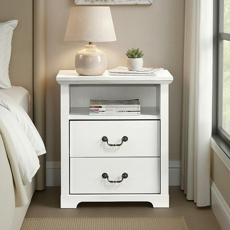 Amble White Nightstand - Ornate Home