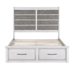 Ambrose Antique White/Antique Gray 4-Piece Queen Bedroom Set - Ornate Home