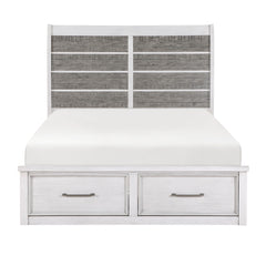 Ambrose Antique White/Antique Gray 4-Piece Queen Bedroom Set - Ornate Home