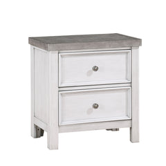 Ambrose Antique White/Antique Gray 4-Piece Queen Bedroom Set - Ornate Home