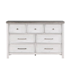 Ambrose Antique White/Antique Gray 4-Piece Queen Bedroom Set - Ornate Home