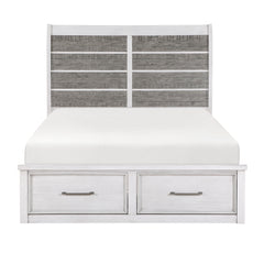 Ambrose Antique White/Antique Gray 5-Piece Queen Bedroom Set - Ornate Home