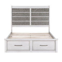 Ambrose Antique White/Antique Gray 5-Piece Queen Bedroom Set - Ornate Home