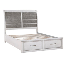Ambrose Antique White/Antique Gray 5-Piece Queen Bedroom Set - Ornate Home