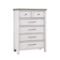 Ambrose Antique White/Antique Gray 5-Piece Queen Bedroom Set - Ornate Home