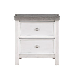 Ambrose Antique White/Antique Gray 5-Piece Queen Bedroom Set - Ornate Home