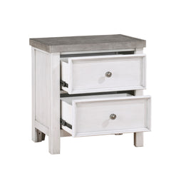 Ambrose Antique White/Antique Gray 5-Piece Queen Bedroom Set - Ornate Home
