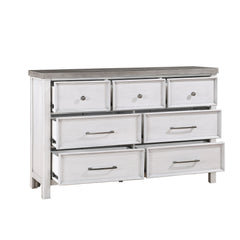 Ambrose Antique White/Antique Gray 5-Piece Queen Bedroom Set - Ornate Home
