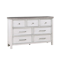 Ambrose Antique White/Antique Gray 5-Piece Queen Bedroom Set - Ornate Home