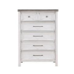 Ambrose Antique White/Antique Gray 5-Piece Queen Bedroom Set - Ornate Home
