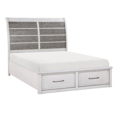Ambrose Antique White/Gray California King Platform Bed - Ornate Home