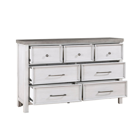 Ambrose Antique White/Gray Dresser - Ornate Home