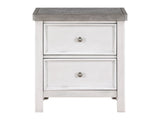 Ambrose Antique White/Gray Nightstand - Ornate Home