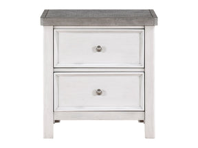 Ambrose Antique White/Gray Nightstand - Ornate Home
