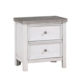 Ambrose Antique White/Gray Nightstand - Ornate Home