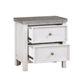 Ambrose Antique White/Gray Nightstand - Ornate Home