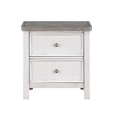 Ambrose Antique White/Gray Nightstand - Ornate Home