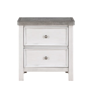 Ambrose Antique White/Gray Nightstand - Ornate Home