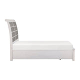 Ambrose Antique White/Gray Queen Platform Bed - Ornate Home