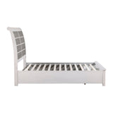 Ambrose Antique White/Gray Queen Platform Bed - Ornate Home