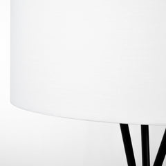 Ambrose Black/White Metal Floor Lamp