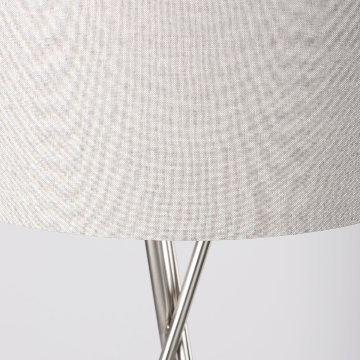 Ambrose Silver/Beige Metal Floor Lamp - Ornate Home