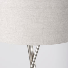 Ambrose Silver/Beige Metal Floor Lamp - Ornate Home