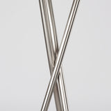 Ambrose Silver/Beige Metal Floor Lamp - Ornate Home
