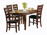 Ameillia Dark Oak / Black 5-piece Dinig Table Set - Ornate Home