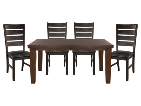 Ameillia Dark Oak / Black 5-piece Dinig Table Set - Ornate Home