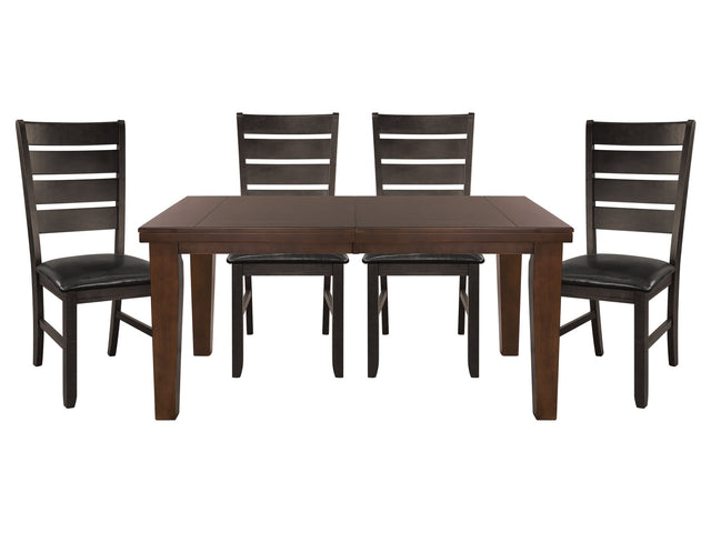 Ameillia Dark Oak / Black 5-piece Dinig Table Set - Ornate Home
