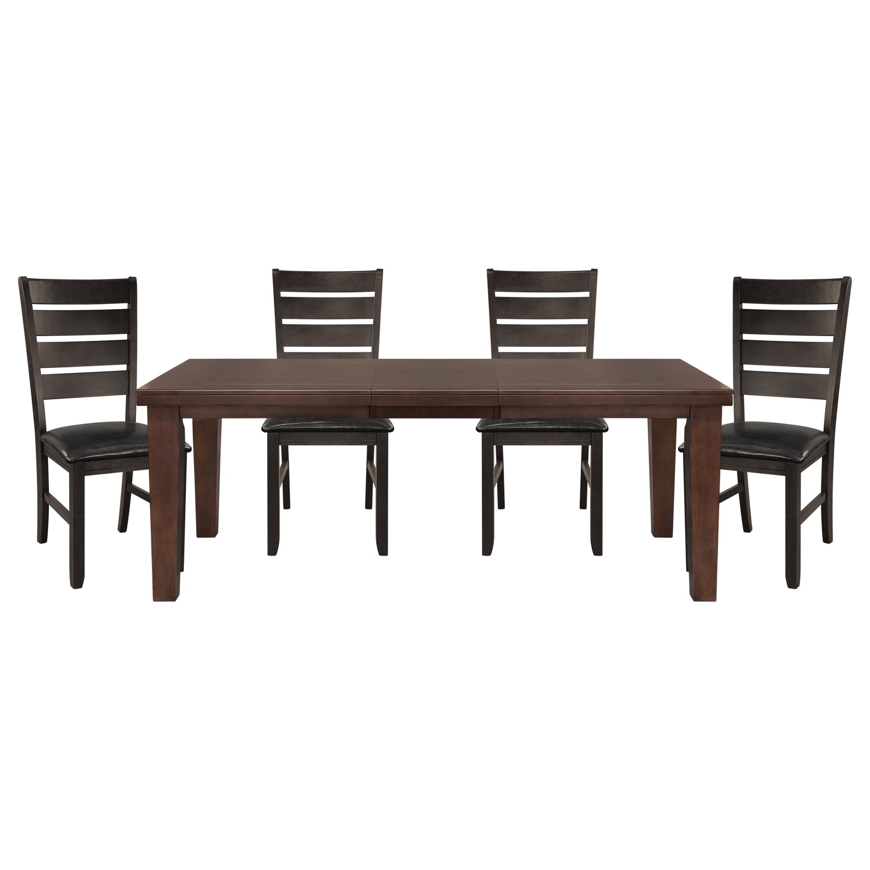Ameillia Dark Oak / Black 5-piece Dinig Table Set - Ornate Home