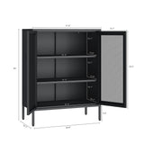 Amelia 31.5" Accent Cabinet in Black - Ornate Home