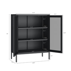 Amelia 31.5" Accent Cabinet in Black - Ornate Home
