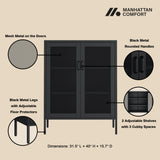 Amelia 31.5" Accent Cabinet in Black - Ornate Home