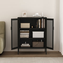Amelia 31.5" Accent Cabinet in Black - Ornate Home