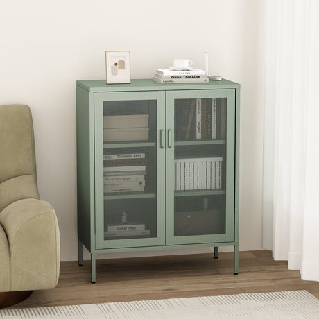 Amelia 31.5" Accent Cabinet in Green - Ornate Home