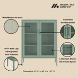 Amelia 31.5" Accent Cabinet in Green - Ornate Home