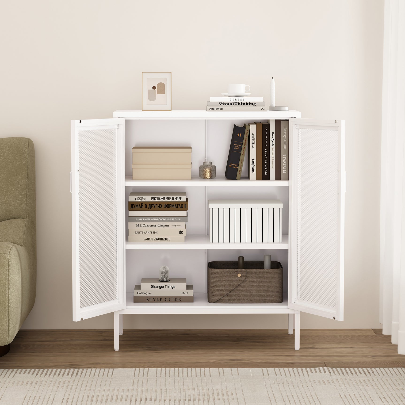 Amelia 31.5" Accent Cabinet in White - Ornate Home
