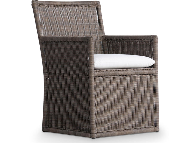 Amelia Brown/White/Cream Outdoor Arm Chair - Ornate Home